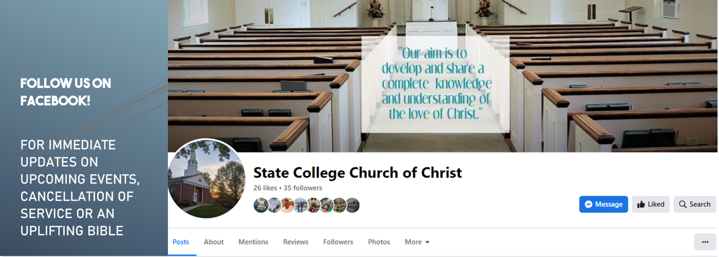 State College church of Christ – Our aim is to develop and share a ...